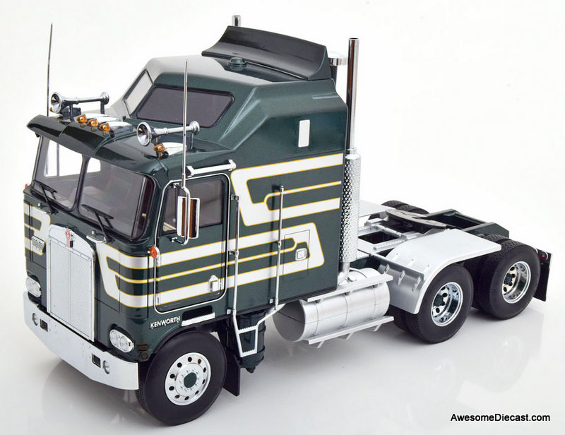 Road Kings 1:18 1976 Kenworth K100 Aerodyne Tractor, Metallic Green