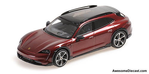 Minichamps 1:43 2022 Porsche Taycan Cross Turismo Turbo S, Cherry Metallic Minichamps 1:43 2022 Porsche Taycan Cross Turismo Turbo S, Cherry Metallic