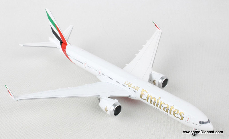 Gemini Jets 1:400 Boeing 777-9 (Folded Wing Tips): Emirate Airlines (Reg#  A6-EZA)