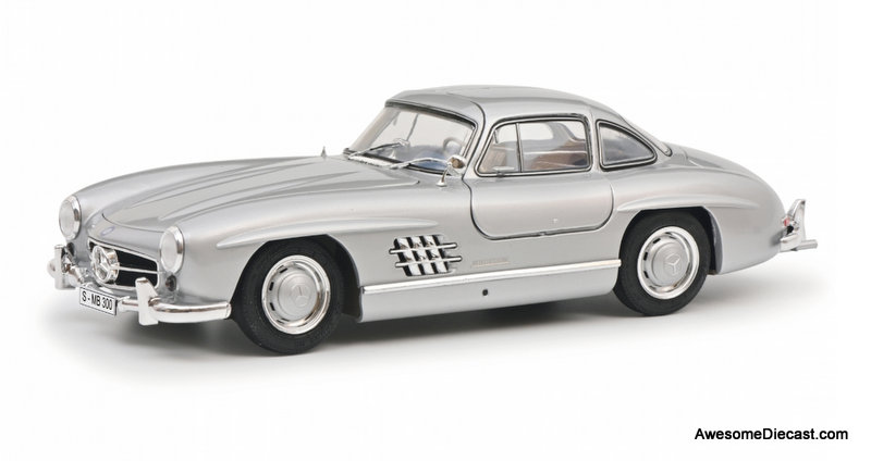 シュコー 1/18 メルセデスベンツ300SLクーペ シルバー schuco Schuco 1:18 Mercedes-Benz 300SL Coupe, Silver