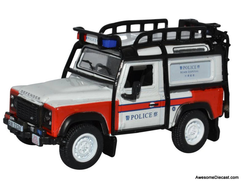 Oxford Diecast 1:76 1983 Land Rover Defender 90 Station Wagon: Hong Kong Police