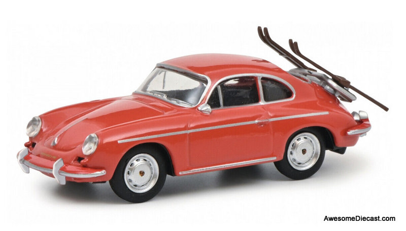 Schuco 1:64 Porsche 356  Carrera 2, Red: Ski Holidays