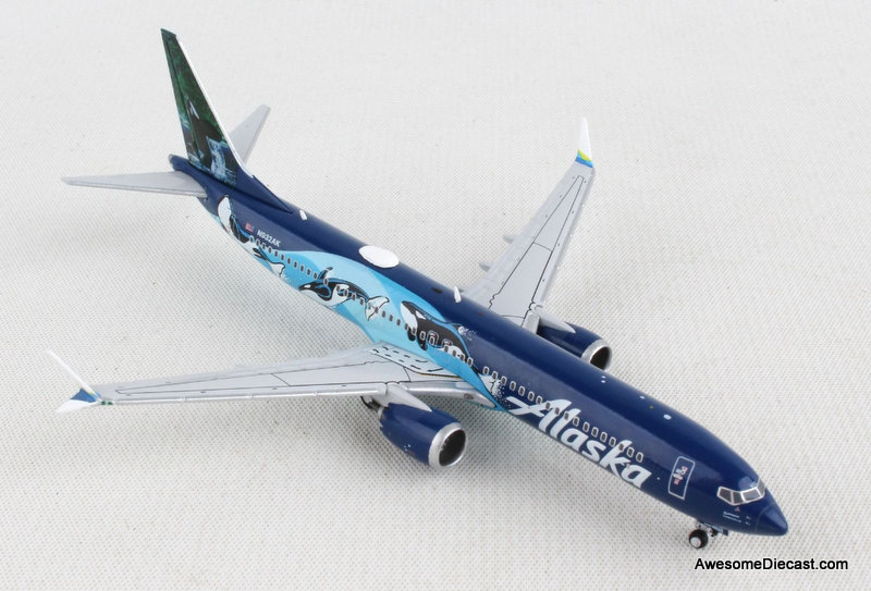 Gemini Jets 1:400 Boeing 737 Max 9: Alaska Airlines (Orca Livery)