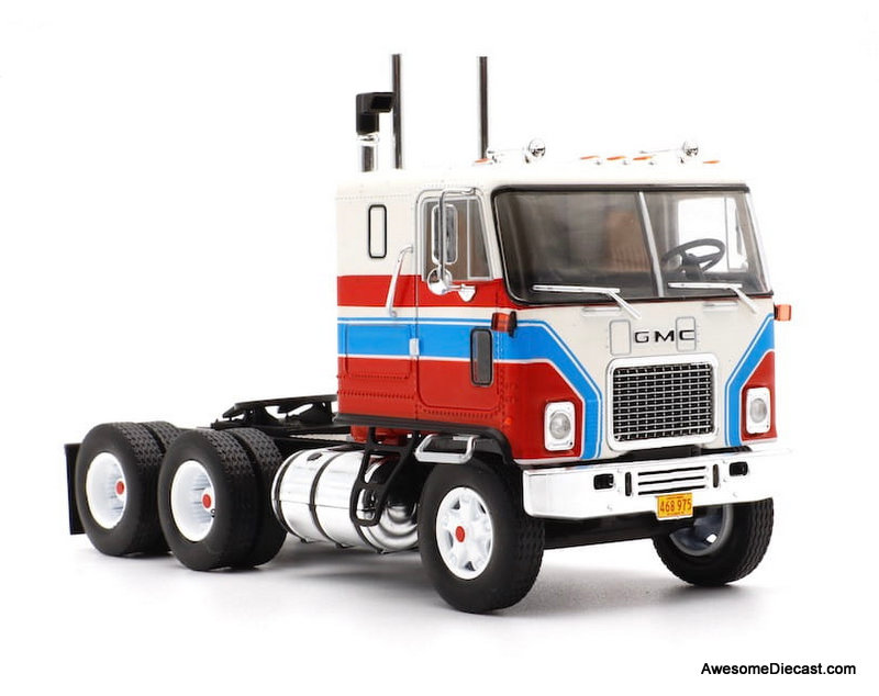 Last One!! IXO 1:43 1970 GMC Astro 95 COE, Red/White/Blue