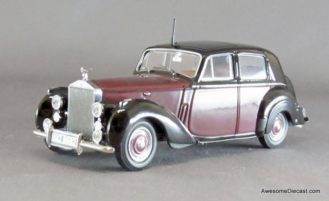 Oxford Diecast 1:43 1951 Rolls Royce Silver Dawn, Maroon/Black