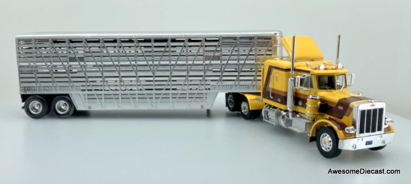 IXO 1:43 1973 Peterbilt 359 Sleeper Tractor w/Livestock Trailer