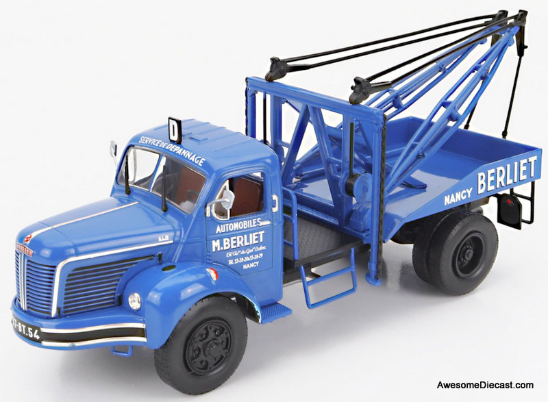 Hachette 1:43 1955 Berliet GLM 10 Wrecker Truck: Berliet Automobiles