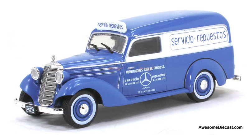 Edicola 1:43 1954 Mercedes-Benz 170D Delivery Van: Juan Fangio Spare Parts Service
