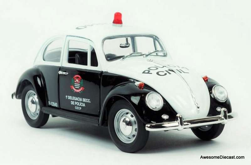 Only One!! Greenlight 1:18 1967 Volkswagen Beetle: Sao Paulo Police, Brazil Only One!! Greenlight 1:18 1967 Volkswagen Beetle: Sao Paulo Police, Brazil