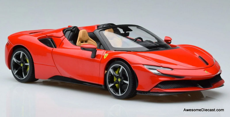 Burago 1:18 Ferrari SF90 Stradale Hybrid Spider, Red Burago 1:18 Ferrari SF90 Stradale Hybrid Spider, Red