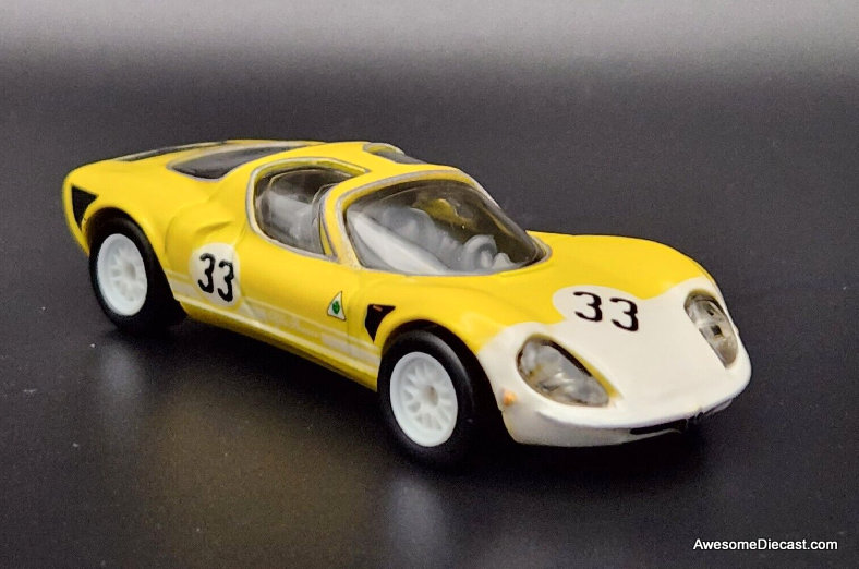 Hot Wheels 1:64 1969 Alfa Romeo 33 Stradale #33, Yellow