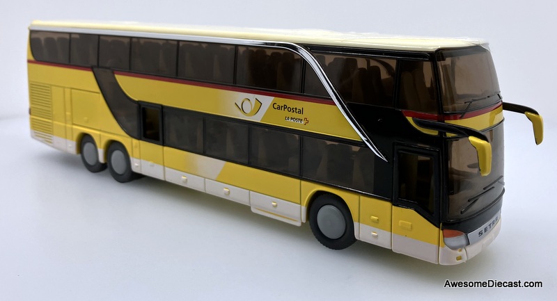 Only One!! SIKU 1:55 Setra Double Decker Bus: Post Auto Bus, Switzerland