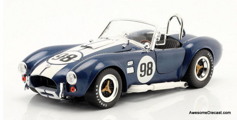Shelby Collectibles 1:18 1965 Shelby Cobra 427 S/C #98, Metallic Blue/White
