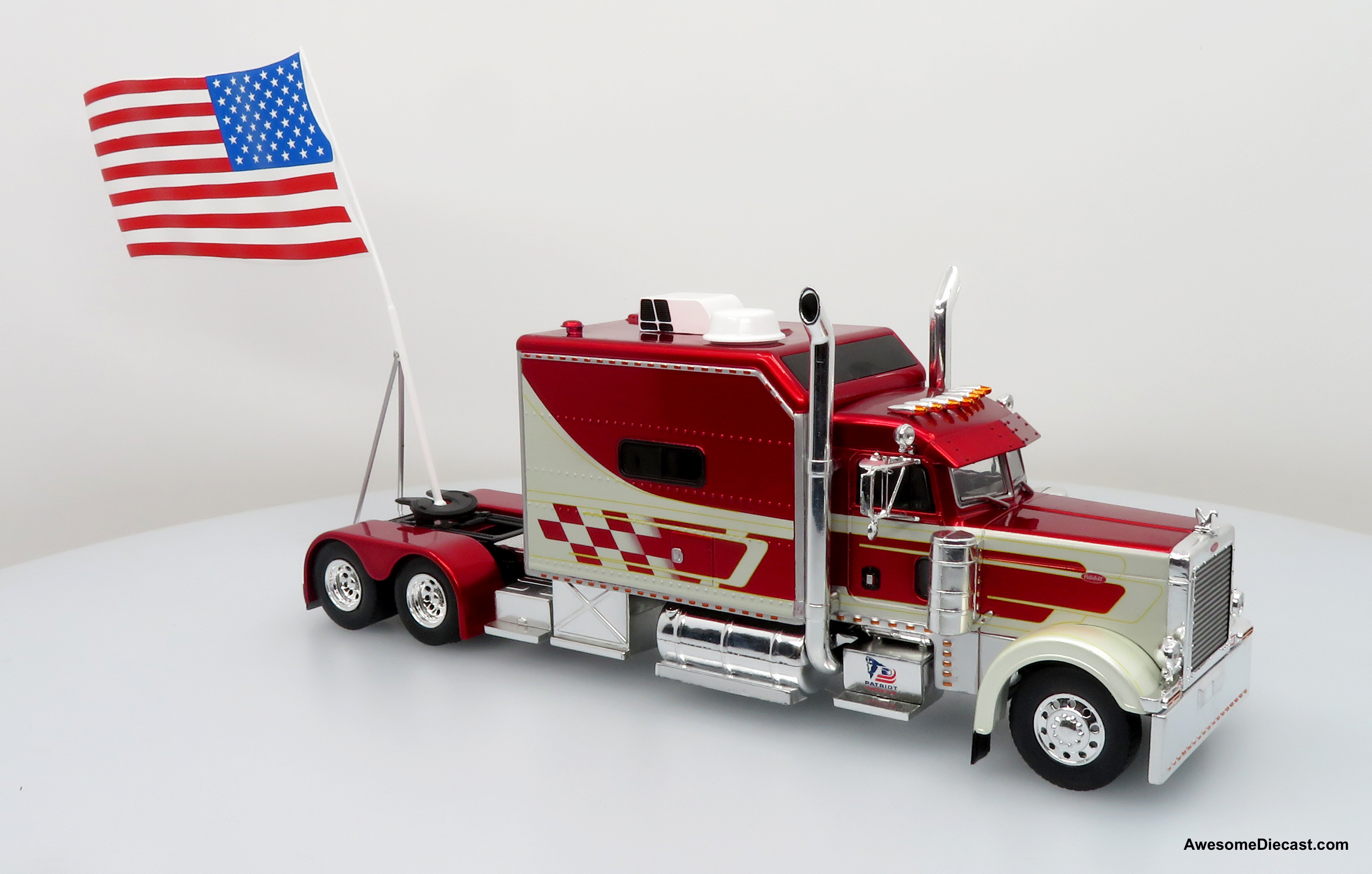Iconic Replicas 1:43 1997 Peterbilt 379 O/O Tractor | Proud To Wave The Flag: 1 of 504