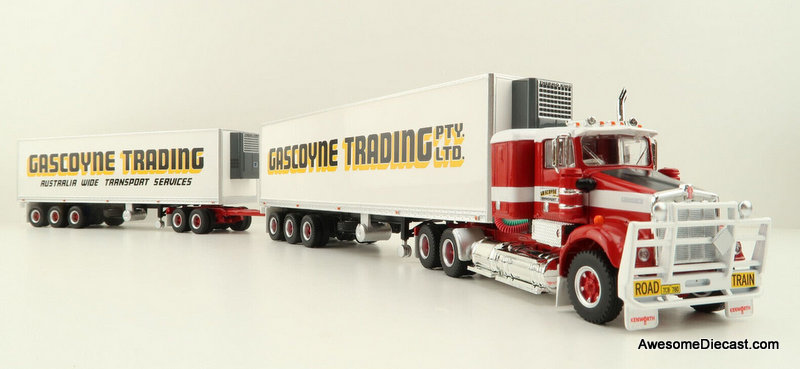 Highway Replicas 1:64 Kenworth SAR Sleeper Cab w/2 Refrigerated Trailers Road Train: Gascoyne Trading 