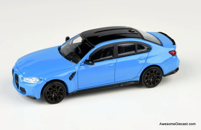 Paragon Models 1:64 2020 BMW M3 G80, Miami Blue
