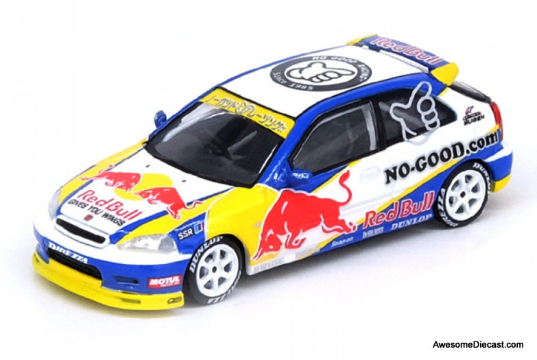  Inno64 1:64 Honda Civic EK9: No Good Racing, Red Bull Livery