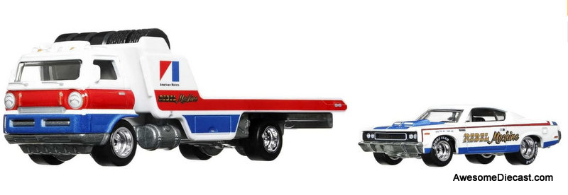 Hot Wheels 1:64 Car Transporter w/AMC Rebel: Rebel Machine Hot Wheels 1:64 Car Transporter w/AMC Rebel: Rebel Machine