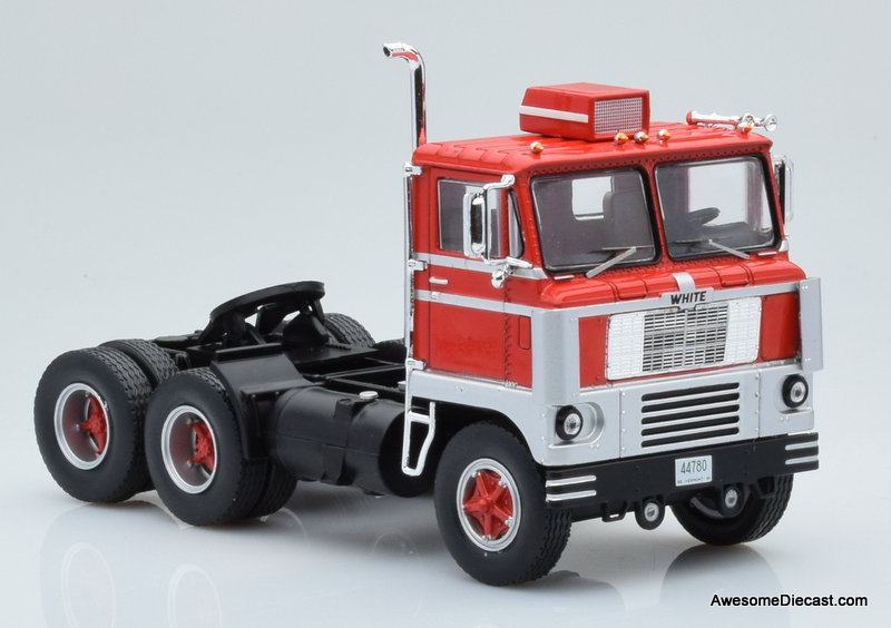 IXO 1:43 1960 White 7400 COE Day Cab, Red/Silver
