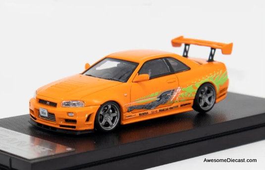 Fast&Speed Models 1:64 Nissan Skyline GT-R R34 Z-Tune, Amber Orange