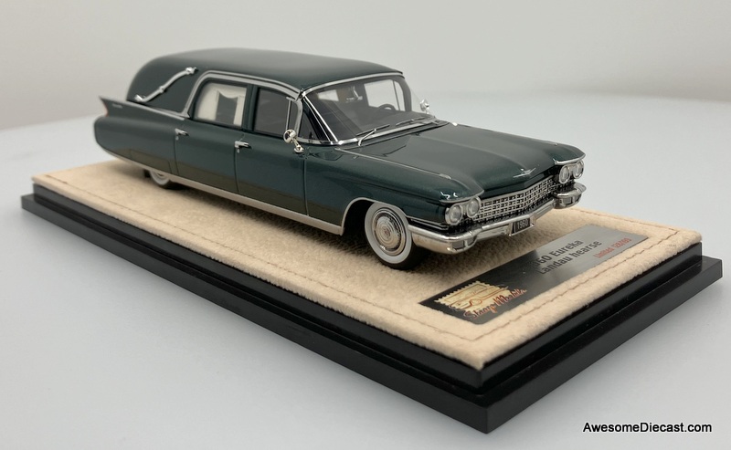 Stamp Models 1:43 1960 Cadillac Eureka Landau Hearse, Glencoe Green Irid
