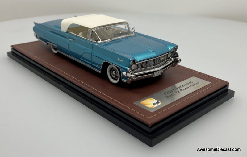 GLM 1:43 1959 Lincoln Continental Mark IV Convertible (Roof Up), Pearl Blue Irid