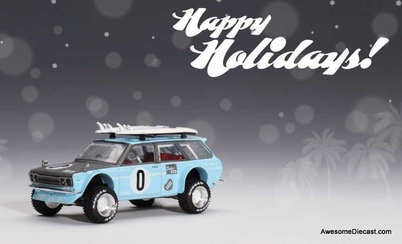 Mini GT (Kaido House) 1:64 Datsun 510 Wagon 4x4 Winter Holiday Edition