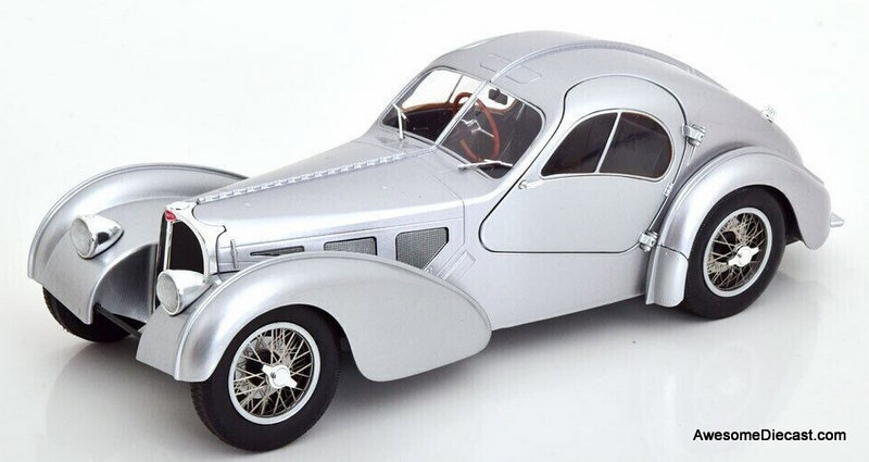 Solido 1:18 1937 Bugatti Type 57SC Atlantic, Silver 