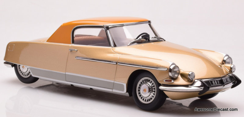 Norev 1:18 1964 Citroen DS19 Le Dandy, Beige Metallic/Brown