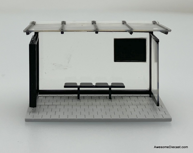 Rietze 1:87 Bus Shelter w/Advertising Stickers, Black