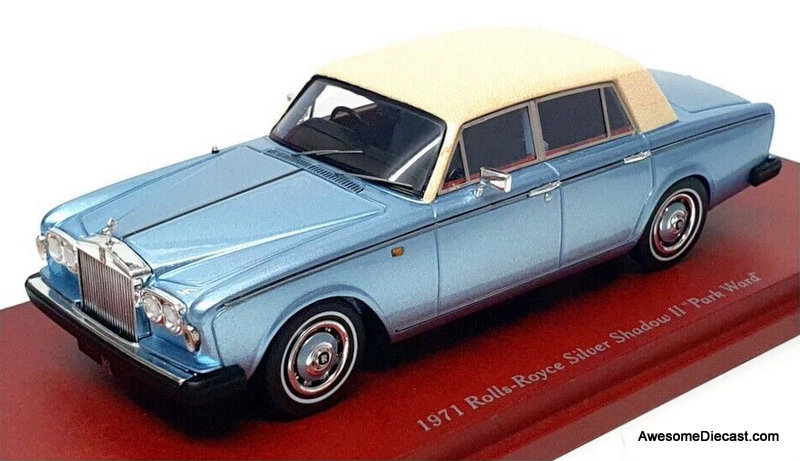 TSM Models 1:43 1971 Rolls Royce Silver Shadow 11 "Park Ward", Metallic Light Blue
