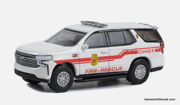 Greenlight 1:64 2021 Chevrolet Tahoe: Mastic Beach, New York Volunteer Fire Department