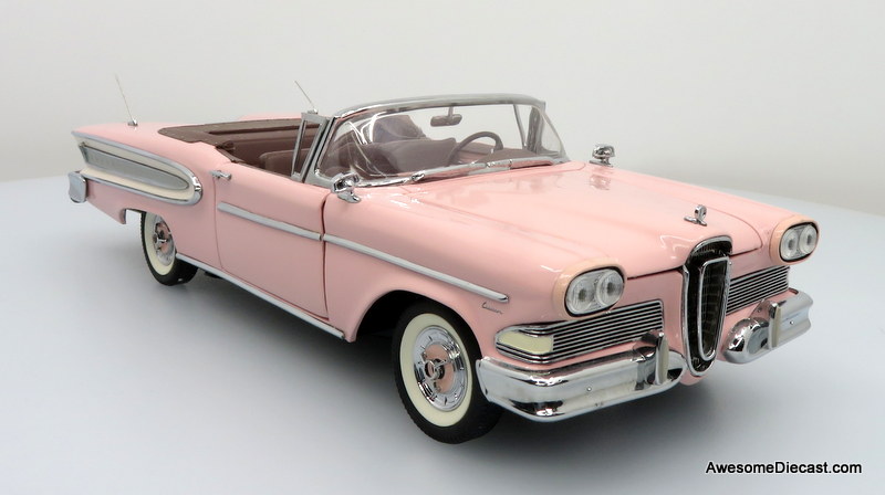 フランクリンミント 1/24 エドセル サイテーション 1958 ピンク 1958 Ford Edsel Citation Convertible - Pink 1:24 Diecast