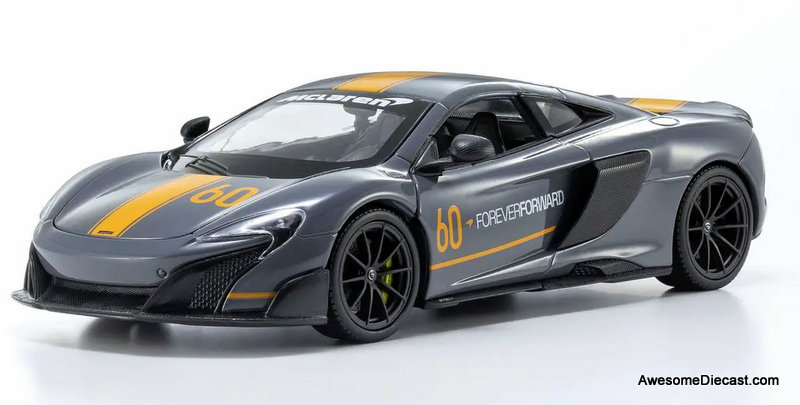 Welly 1:24 McLaren 675LT, Gray/Orange (60th Anniversary Limited Edition)