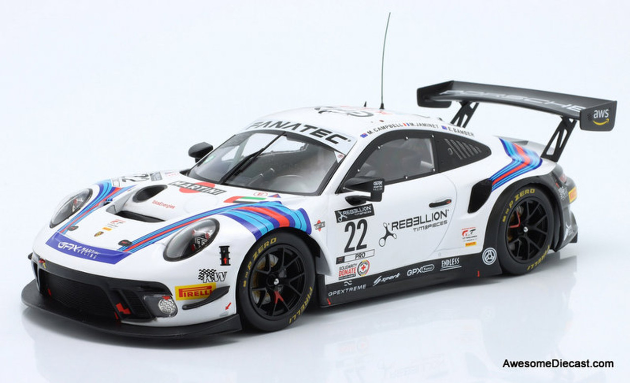 IXO 1:18 Porsche 911 GT3R #22 Martini Racing: 2021 24HR SPA