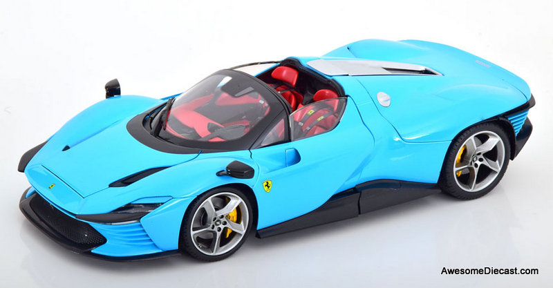 Burago Signature Series 1:18 Ferrari Daytona SP3, Bright Blue