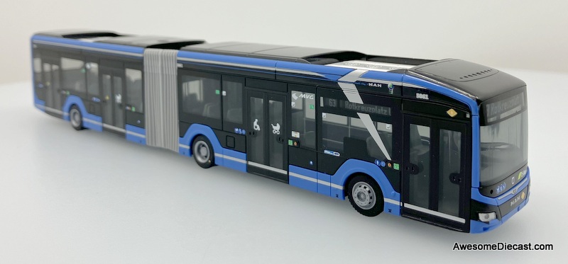 Rietze 1:87 MAN Lion S City E Articulated Bus: MVG Munchen
