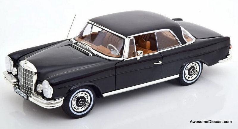 ミニカー NOREV MERCEDES BENZ Norev 1:18 1969 Mercedes Benz 250 SE Coupe, Black