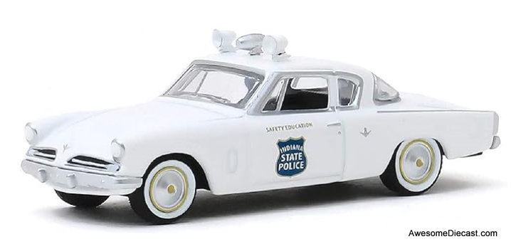 Greenlight 1:64 1953 Studebaker Commander Coupe: Indiana State Police Greenlight 1:64 1953 Studebaker Commander Coupe: Indiana State Police