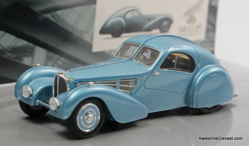 Minichamps 1:43 Bugatti Type 57SC Atlantic, Metallic Blue (Mullin Automotive Museum)