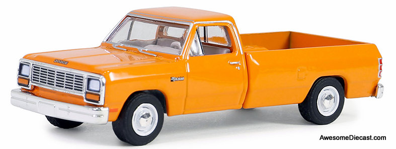 Greenlight 1:64 1982 Dodge Ram D-250 Pick-Up, Orange