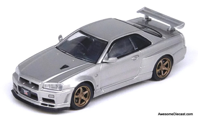 Inno64 1:64 Nissan Skyline GT-R (R34) V-Spec 11, Silver
