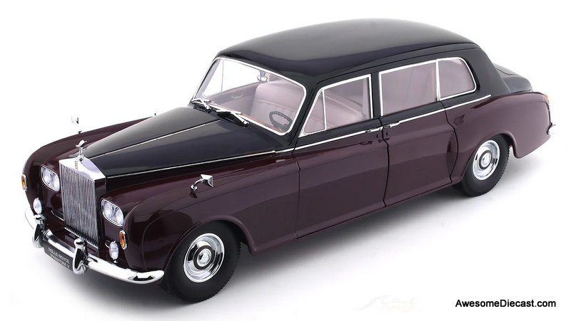 Paragon Models 1:18 1964 Rolls Royce Phantom V, Masons Black/Royal Garnet