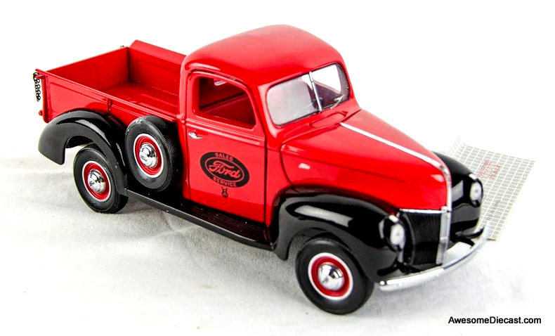 Franklin Mint 1:24 1940 Ford Sales Service Pick-Up Truck, Black/Red