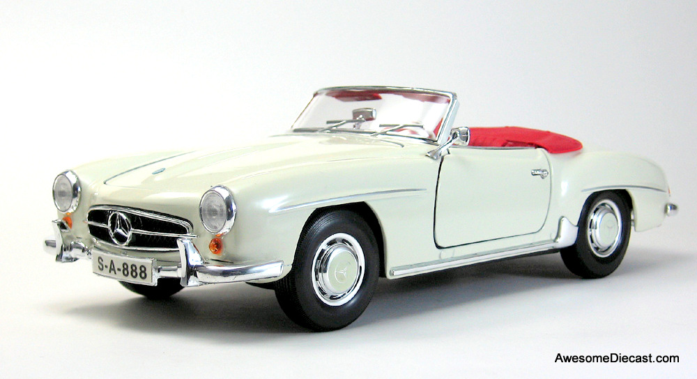 Maisto 1:18 1955 Mercedes Benz 190SL, White