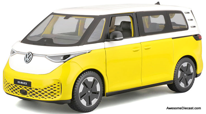 2023 Volkswagen ID. Buzz Yellow/White 1:24 Diecast Model Car by Maisto