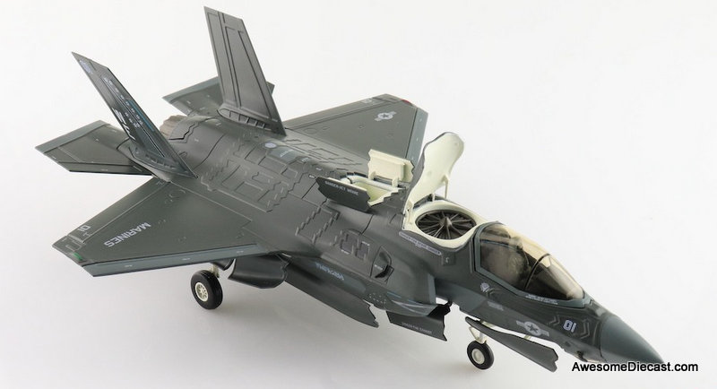 Lockheed-Martin F35B Lightning II, 170053, VMFA-214 "Black Sheep", Yuma Marine Corps Air Station, 2023 1:72 Diecast Model Plane by Hobby Master