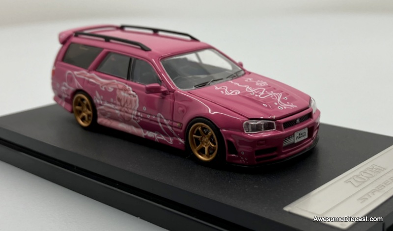 ミニカー 1/64 ZOOM Stagea R34 260RS Blue Carbon Nissan Stagea WC34 260RS blue 1:64 Zoom diecast scale model