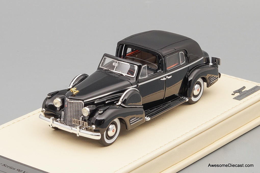 1938 Cadillac Series 90 V16 Town Car - Black 1:43 Diecast Model by TSM Model Collection d'Elegance