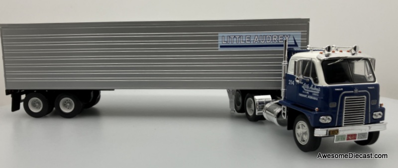 1961 International DCOF 405 COE Tractor w/Dry Goods Trailer: Little Audrey Transportation 1:43 Diecast/ABS Plastic Model Truck by Altaya